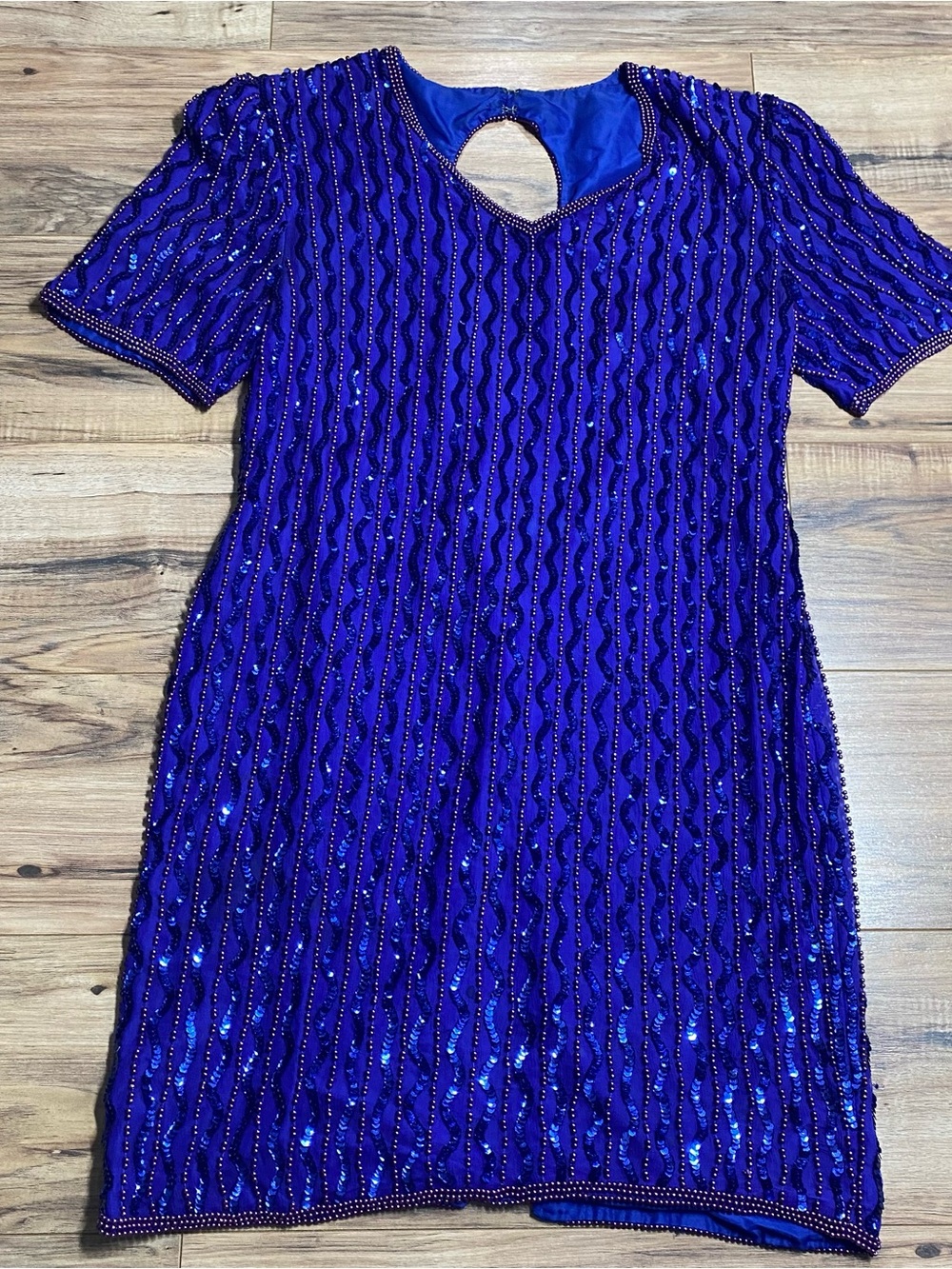 Women’s Vintage Sequins & Beaded Tshirt Dress